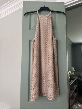 Show Me Your MuMu Blush Sequin Halter Mini Dress